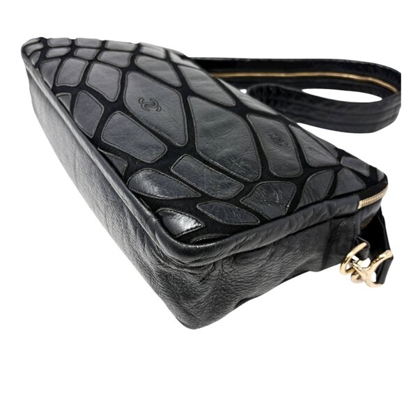 CHANEL Vintage CC Logo Crossbody Bag Lambskin Jersey Scales Leather [106390] - Picture 8 of 16